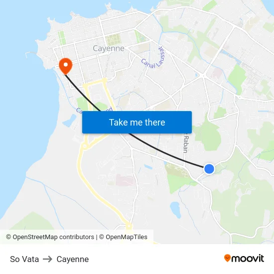 So Vata to Cayenne map