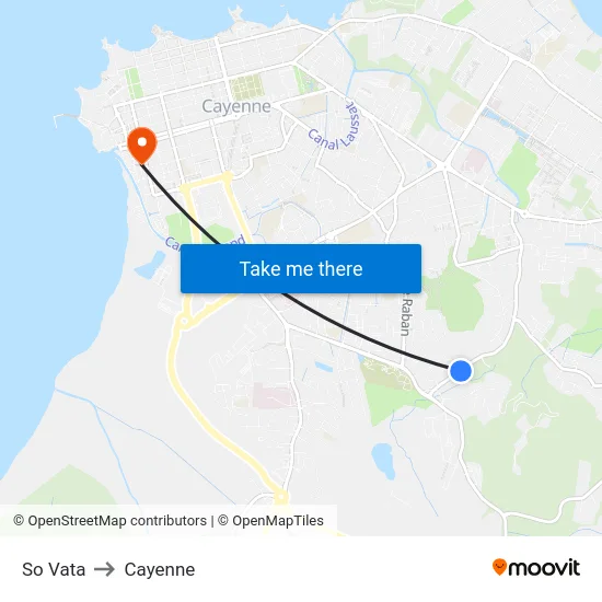 So Vata to Cayenne map
