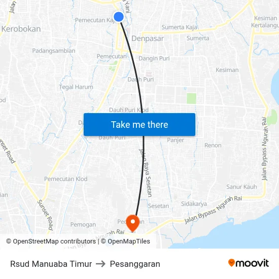 Rsud Manuaba Timur to Pesanggaran map