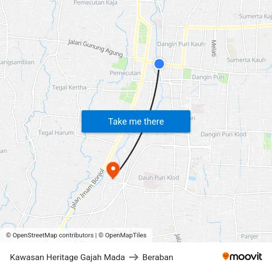 Kawasan Heritage Gajah Mada to Beraban map