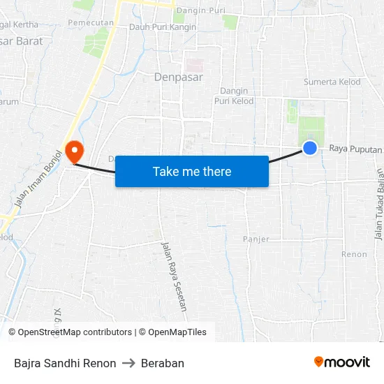 Bajra Sandhi Renon to Beraban map