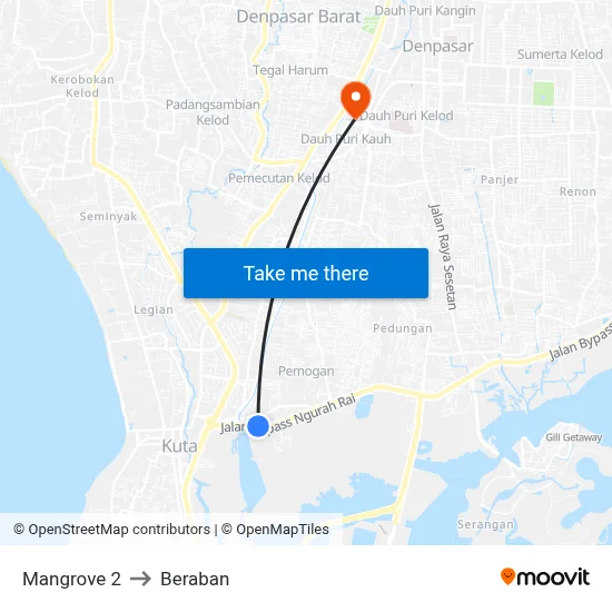 Mangrove 2 to Beraban map
