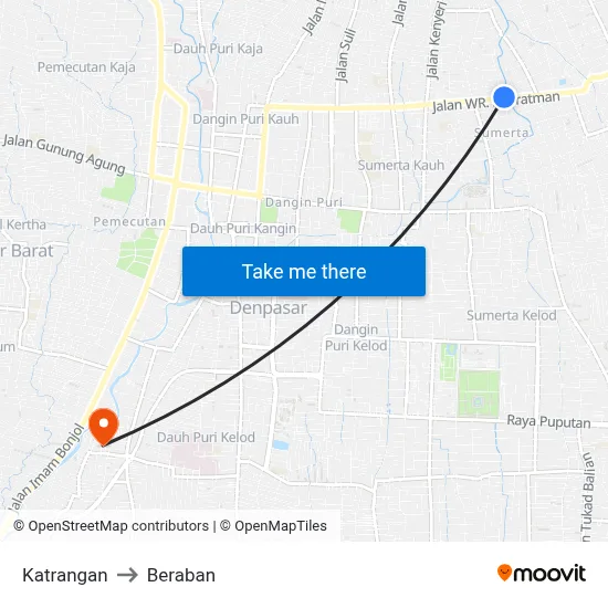Katrangan to Beraban map