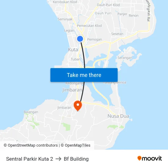Sentral Parkir Kuta 2 to Bf Building map