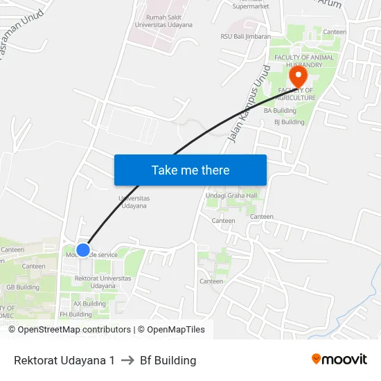 Rektorat Udayana 1 to Bf Building map