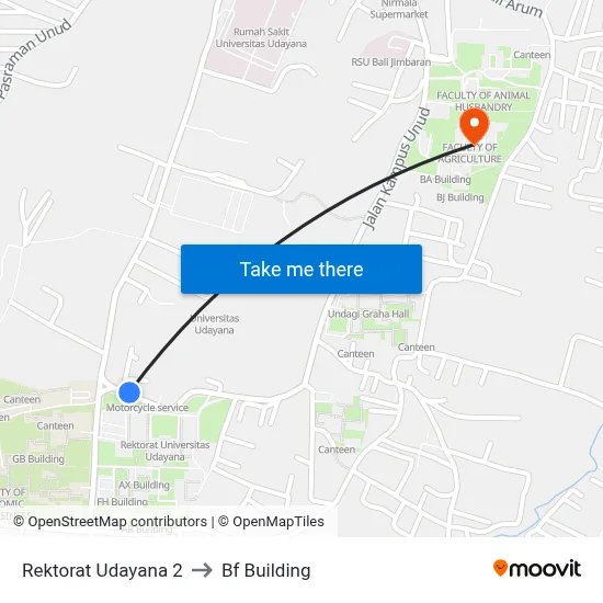 Rektorat Udayana 2 to Bf Building map