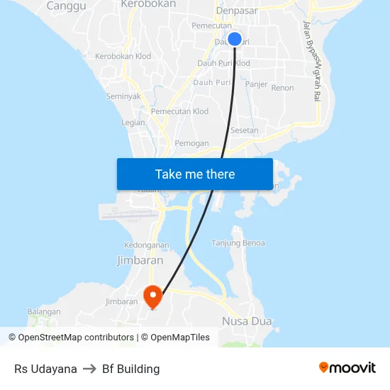 Rs Udayana to Bf Building map