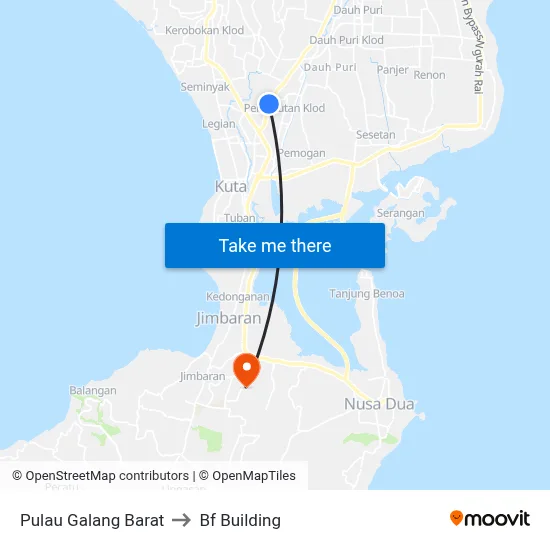 Pulau Galang Barat to Bf Building map
