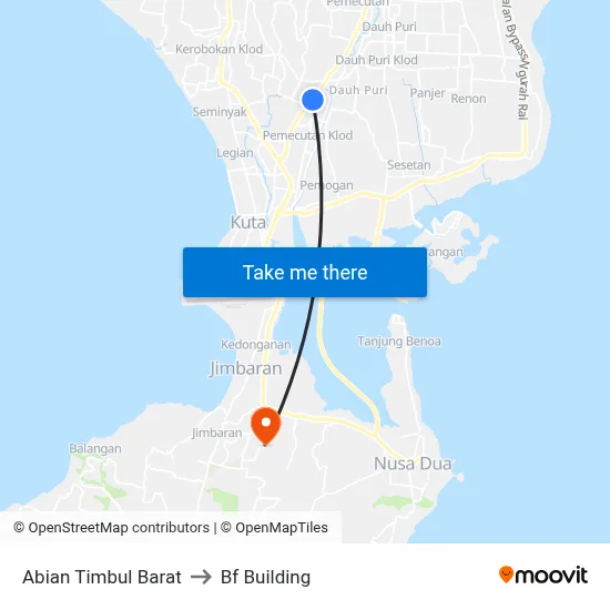 Abian Timbul Barat to Bf Building map