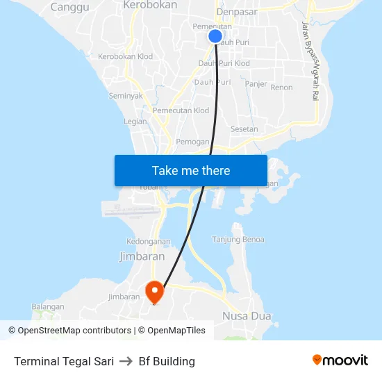 Terminal Tegal Sari to Bf Building map