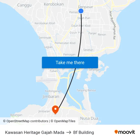 Kawasan Heritage Gajah Mada to Bf Building map