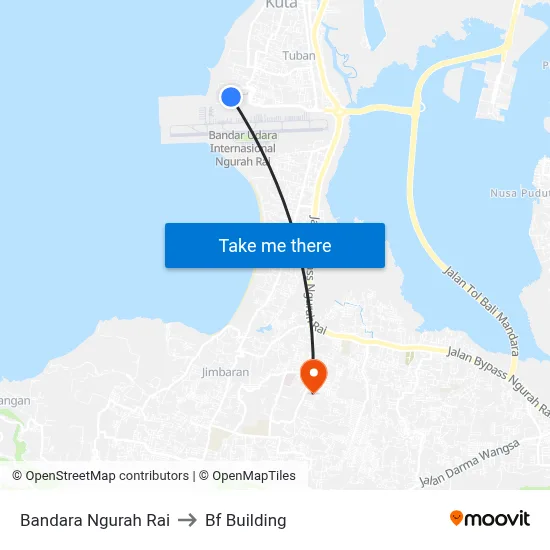 Bandara Ngurah Rai to Bf Building map
