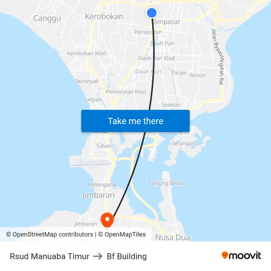 Rsud Manuaba Timur to Bf Building map