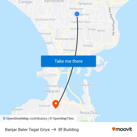 Banjar Baler Tegal Griya to Bf Building map
