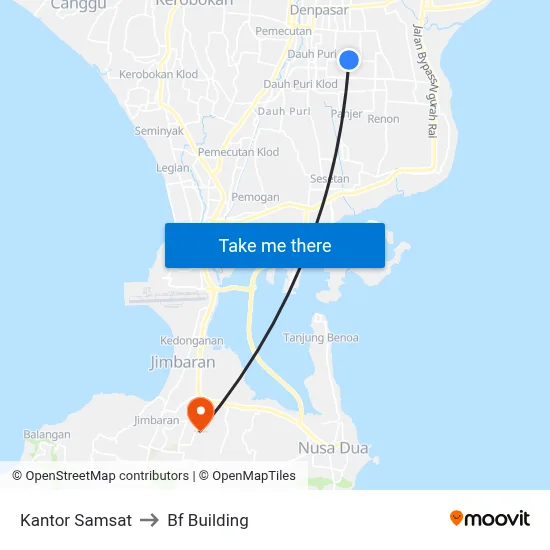Kantor Samsat to Bf Building map