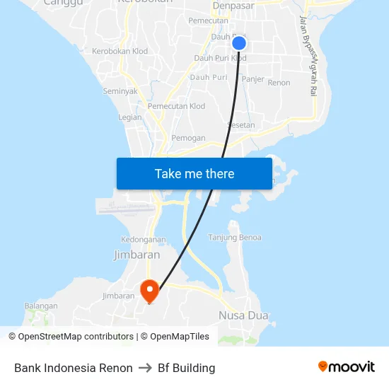 Bank Indonesia Renon to Bf Building map