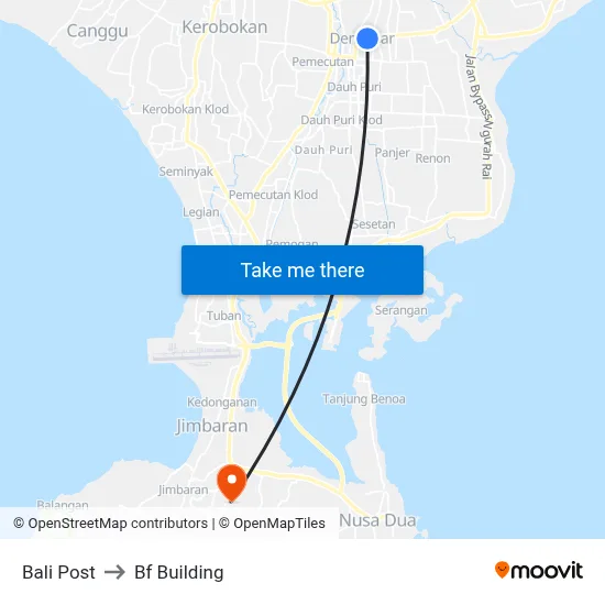 Bali Post to Bf Building map