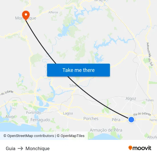 Guia to Monchique map