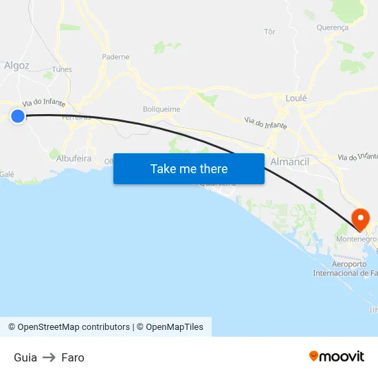 Guia to Faro map