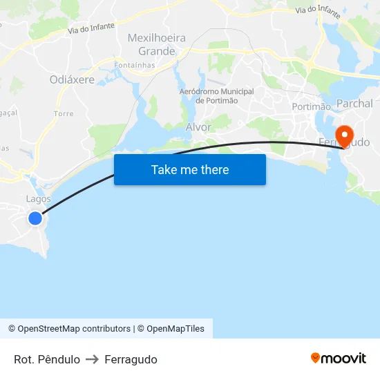 Rot. Pêndulo to Ferragudo map