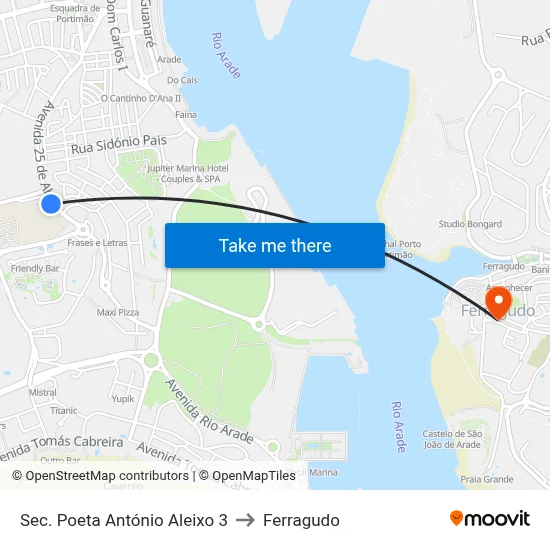 Sec. Poeta António Aleixo 3 to Ferragudo map