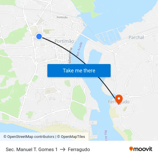 Sec. Manuel T. Gomes 1 to Ferragudo map
