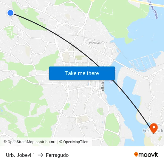 Urb. Jobevi 1 to Ferragudo map