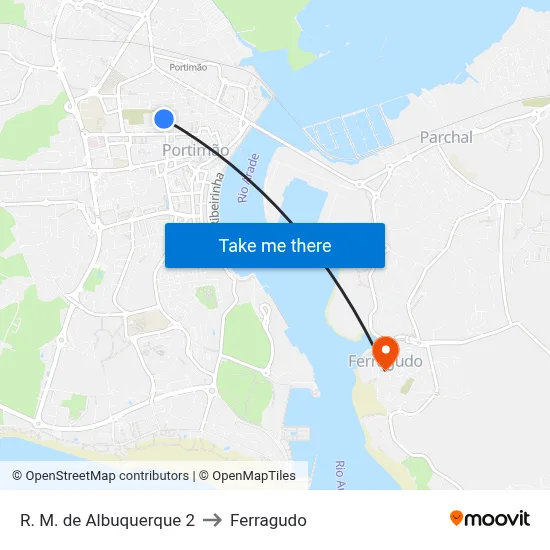 R. M. de Albuquerque 2 to Ferragudo map