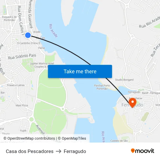 Casa dos Pescadores to Ferragudo map