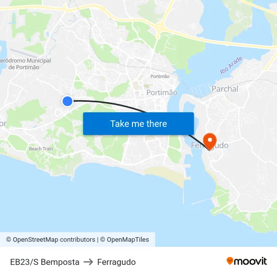 EB23/S Bemposta to Ferragudo map