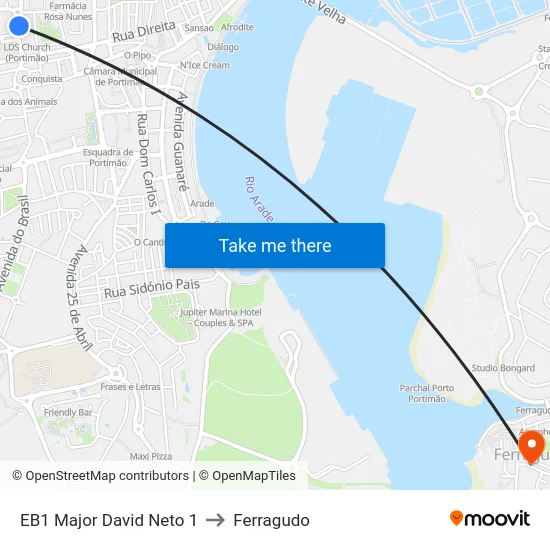 EB1 Major David Neto 1 to Ferragudo map