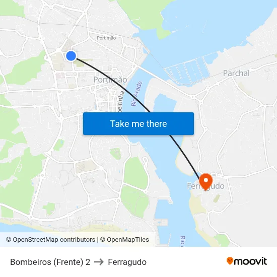 Bombeiros (Frente) 2 to Ferragudo map
