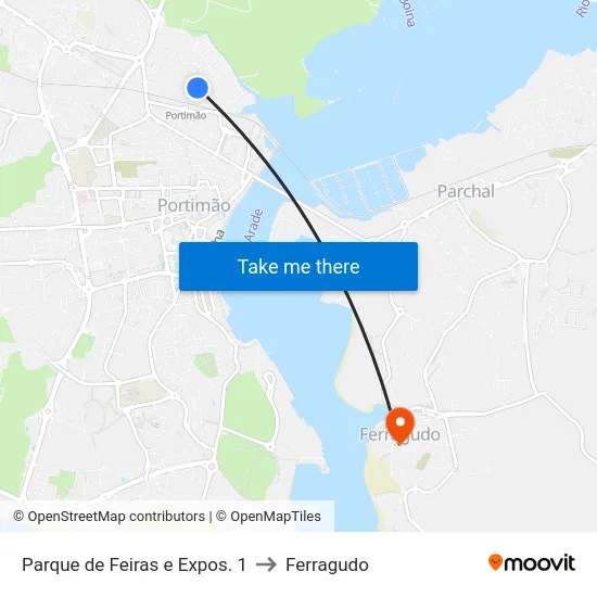 Parque de Feiras e Expos. 1 to Ferragudo map