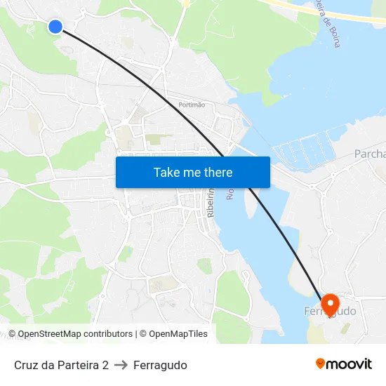 Cruz da Parteira 2 to Ferragudo map