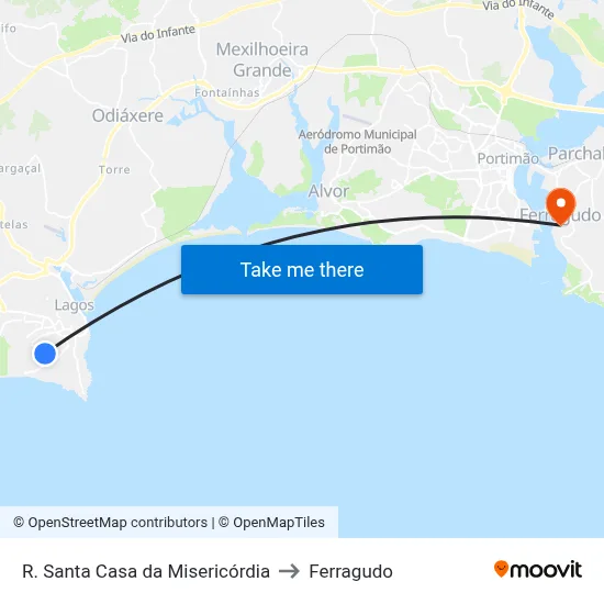 R. Santa Casa da Misericórdia to Ferragudo map