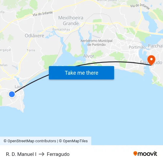 R. D. Manuel I to Ferragudo map
