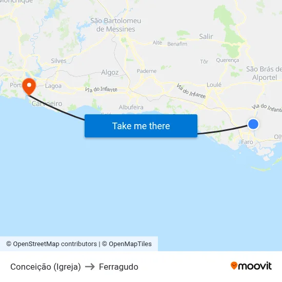 Conceição (Igreja) to Ferragudo map