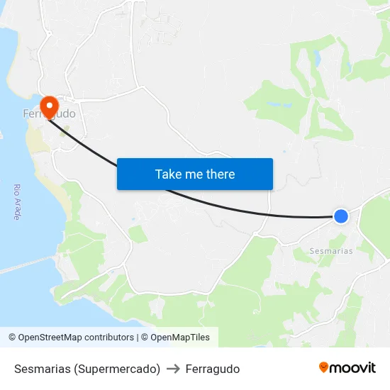 Sesmarias (Supermercado) to Ferragudo map