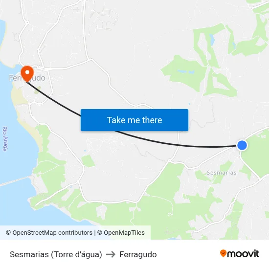 Sesmarias (Torre d'água) to Ferragudo map