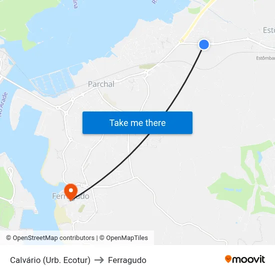 Calvário (Urb. Ecotur) to Ferragudo map
