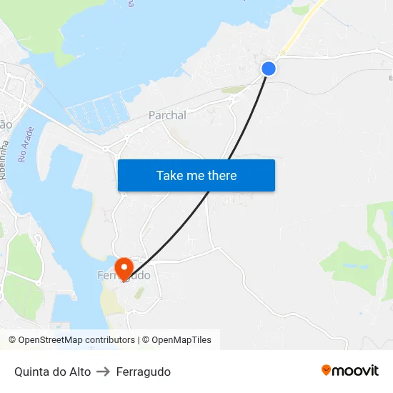 Quinta do Alto to Ferragudo map