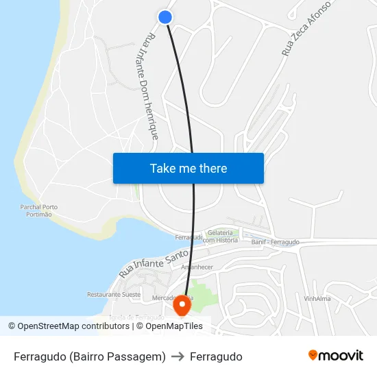 Ferragudo (Bairro Passagem) to Ferragudo map
