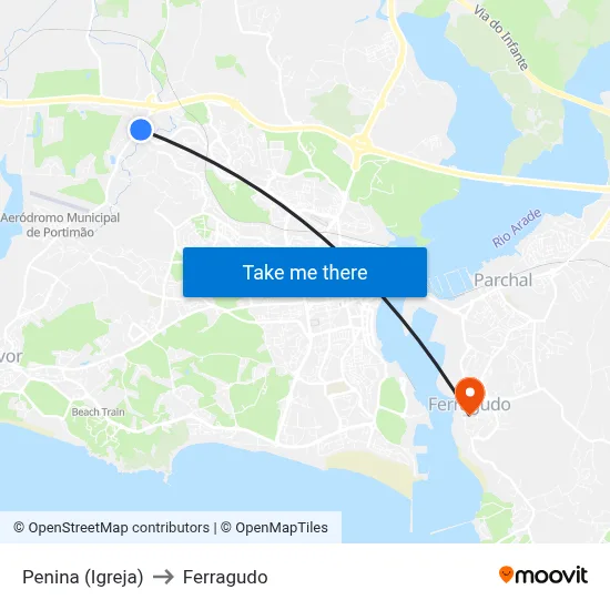 Penina (Igreja) to Ferragudo map