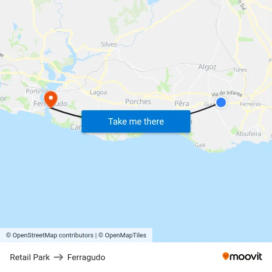 Retail Park to Ferragudo map