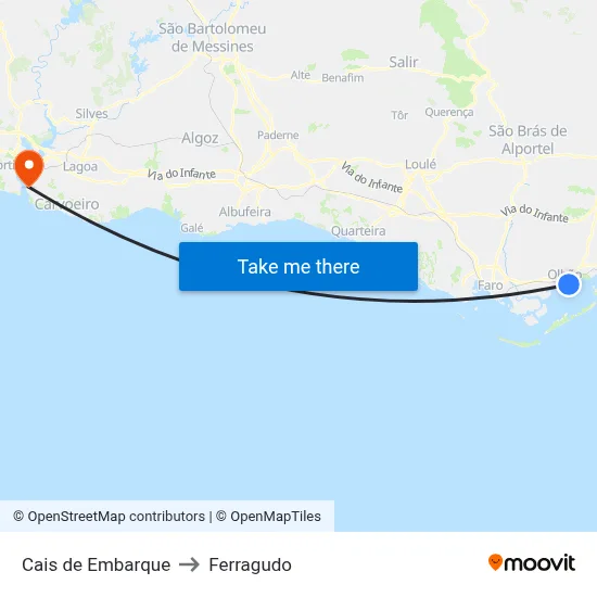 Cais de Embarque to Ferragudo map
