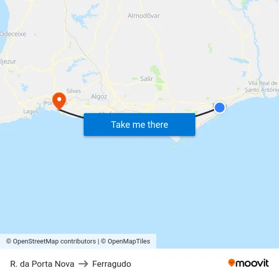R. da Porta Nova to Ferragudo map