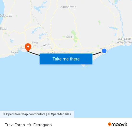 Trav. Forno to Ferragudo map