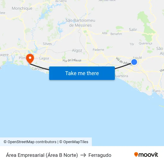 Área Empresarial (Área B Norte) to Ferragudo map