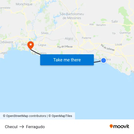 Checul to Ferragudo map