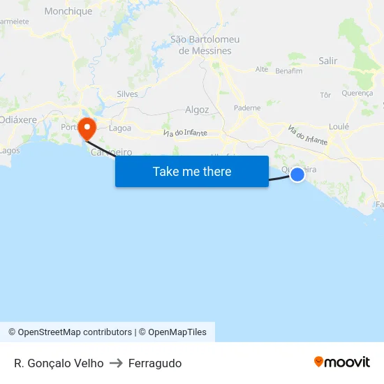 R. Gonçalo Velho to Ferragudo map